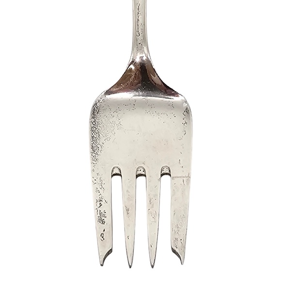 Set of 8 Georg Jensen Denmark Cypress Sterling Silver Salad Forks 6 3/4" #18632 - Picture 5 of 9